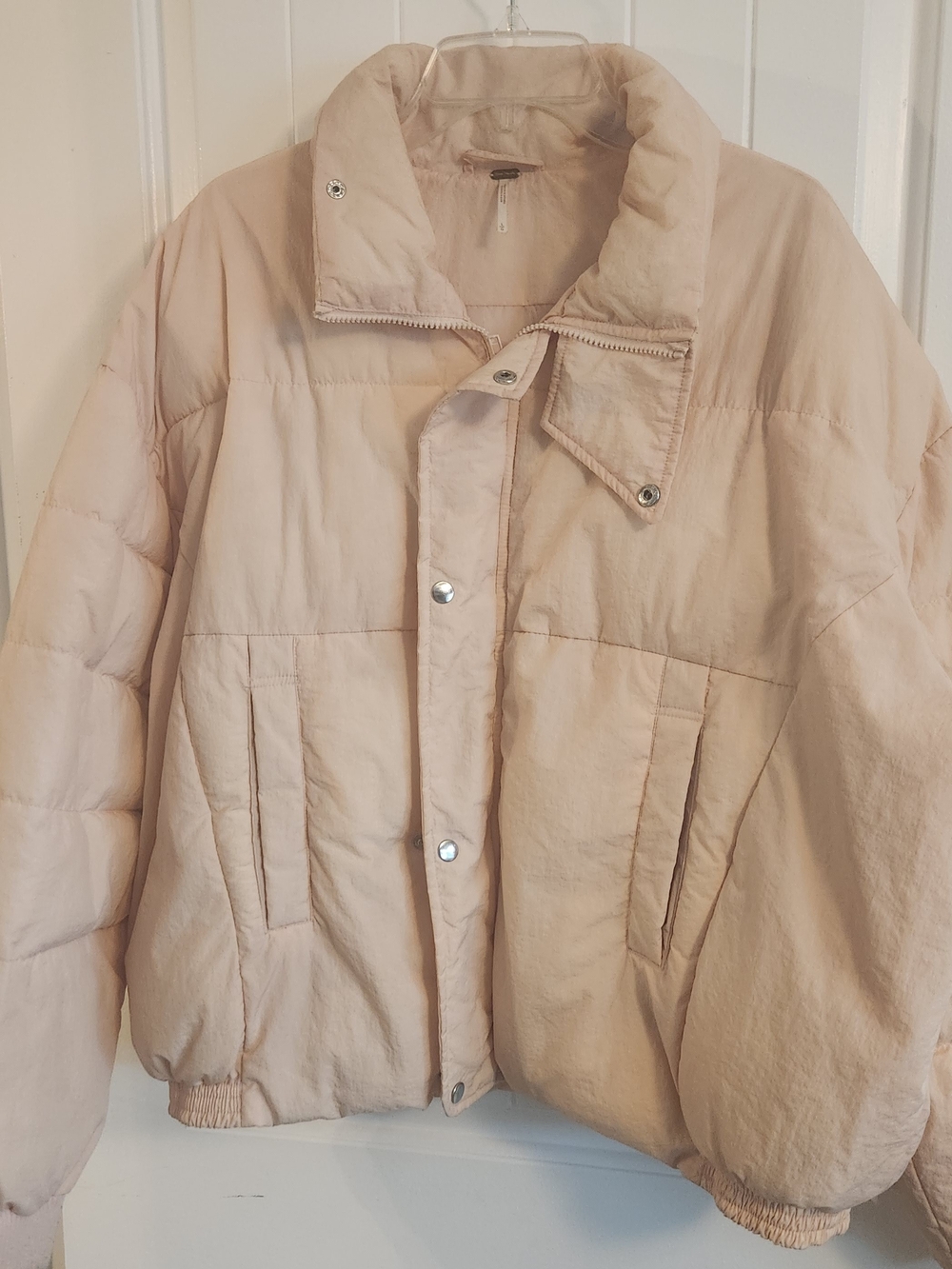 Free People Pale Blush Puffer Jacket